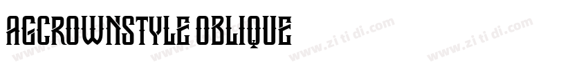 AGCrownStyle Oblique字体转换